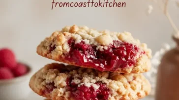 HIMBEER-CRUMBLE-COOKIES mit Himbeeren und knuspriger Streuselschicht