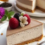 Unwiderstehlicher Earl Grey Mousse Cheesecake mit eleganter Präsentation