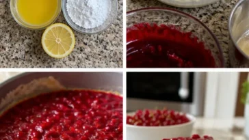 Johannisbeer No-Bake-Kuchen mit frischen roten Johannisbeeren