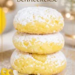 Zitronen-Gooey-Butterkekse auf einem Teller, frisch gebacken und köstlich.