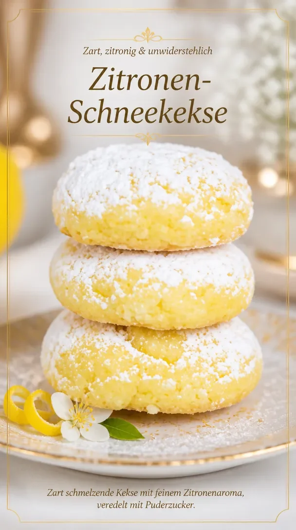 Zitronen-Gooey-Butterkekse auf einem Teller, frisch gebacken und köstlich.