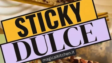 Klebriger Pekannusskuchen mit Dulce de Leche auf einem Teller