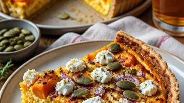 Kürbis-Quiche mit Feta, ein herbstliches Rezept