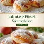 Leckere Pfirsich-Snickerdoodles auf einem Teller serviert