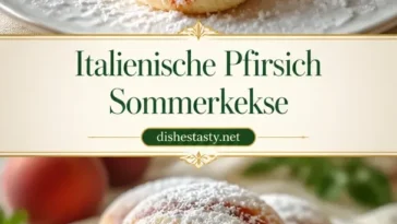Leckere Pfirsich-Snickerdoodles auf einem Teller serviert