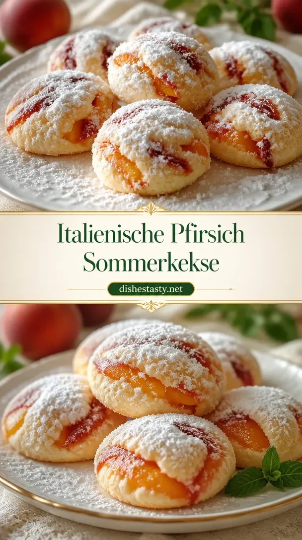 Leckere Pfirsich-Snickerdoodles auf einem Teller serviert