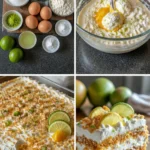 Saftiger Mango-Kokos-Limetten-Kuchen mit tropischen Aromen und dekorativem Topping