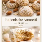 Milchfreie italienische Amaretti-Kekse auf einem Teller