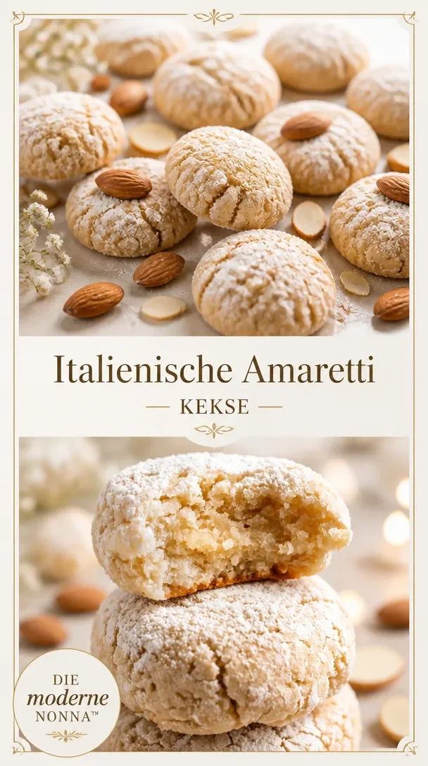 Milchfreie italienische Amaretti-Kekse auf einem Teller