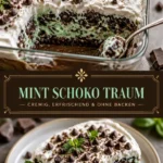 Mint Chip Lush Dessert, cremig und kühl, ganz ohne Backen zubereitet.