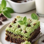 Leckere Minze Chip Brookies - Brownies und Kekse vereint mit frischer Minze.