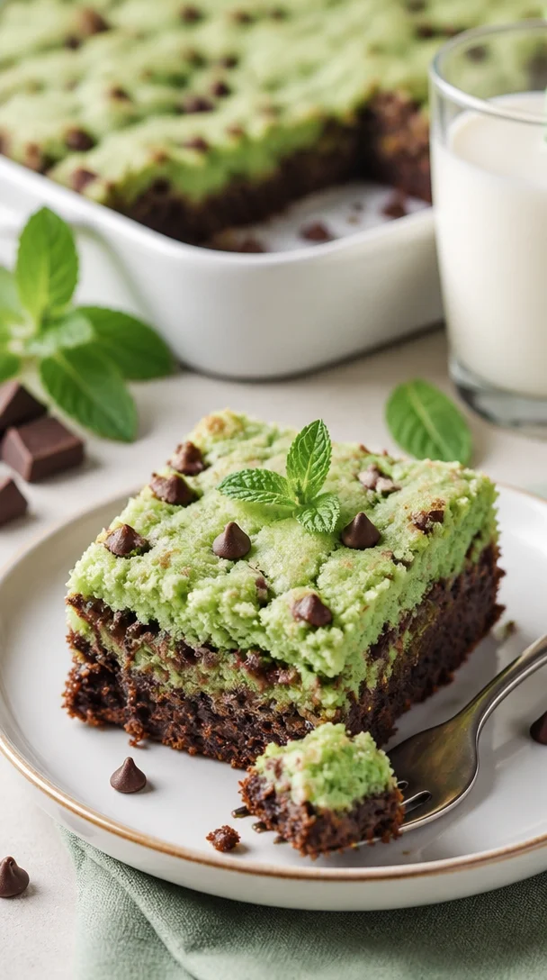 Leckere Minze Chip Brookies - Brownies und Kekse vereint mit frischer Minze.