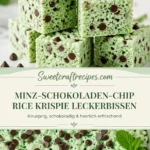 Minze-Schokoladenstückchen Rice Krispie Treats Rezept ohne Backen