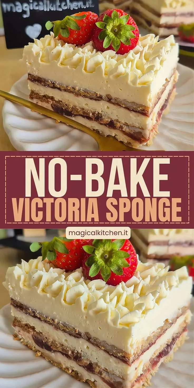 Schwammkuchen ohne Backen, leckeres Rezept für Victoria Schwammkuchen