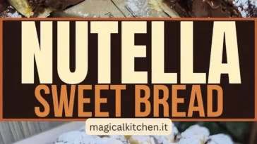 Leckere Nutella Brotrolle mit Schokolade und frischem Brot