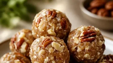Leckere Pekanusskugeln als No Bake Dessert für heiße Tage.