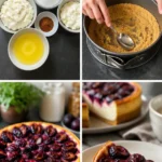 Pflaumen Käsekuchen mit frischen Pflaumen und cremigem Käsebelag