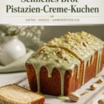 Leckeres Pistaziencreme-Brot auf einem Tisch serviert.