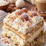 Raffaello Tiramisu ohne Backen, schnelles Rezept für einen süßen Genuss