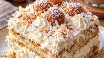 Raffaello Tiramisu ohne Backen, schnelles Rezept für einen süßen Genuss
