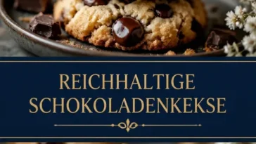 Reiche Schokoladenkekse mit geröstetem Kokosnuss und Mandeln auf einem Teller