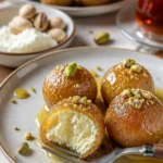 Köstliches Ricotta-Pistazien-Dessert mit frischen Pistazien und cremigem Ricotta.