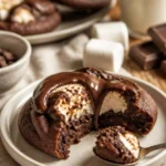 Leckere Rocky Road Kekse mit Schokoladen-Fudge und Nüssen