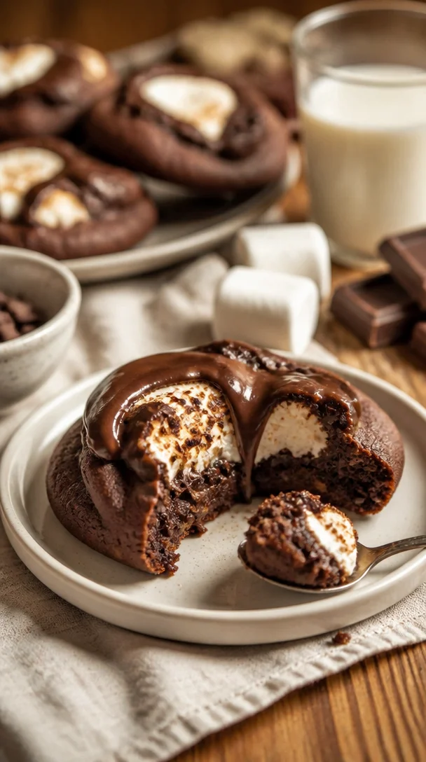 Leckere Rocky Road Kekse mit Schokoladen-Fudge und Nüssen