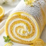 Saftige Zitronencreme-Rolle aus frischen Zitronen für einen erfrischenden Genuss.