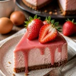 Samtiger Erdbeer-Cheesecake mit frischen Erdbeeren und cremiger Füllung