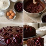 Rezept für Schoko-Kirsch Kuchen mit Schokolade und Kirschen.
