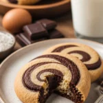 Schokoladen-Marshmallow-Wirbelplätzchen auf einem Teller