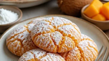 Thailändische Eis-Tee-Kekse mit einer köstlichen Mochi-Füllung