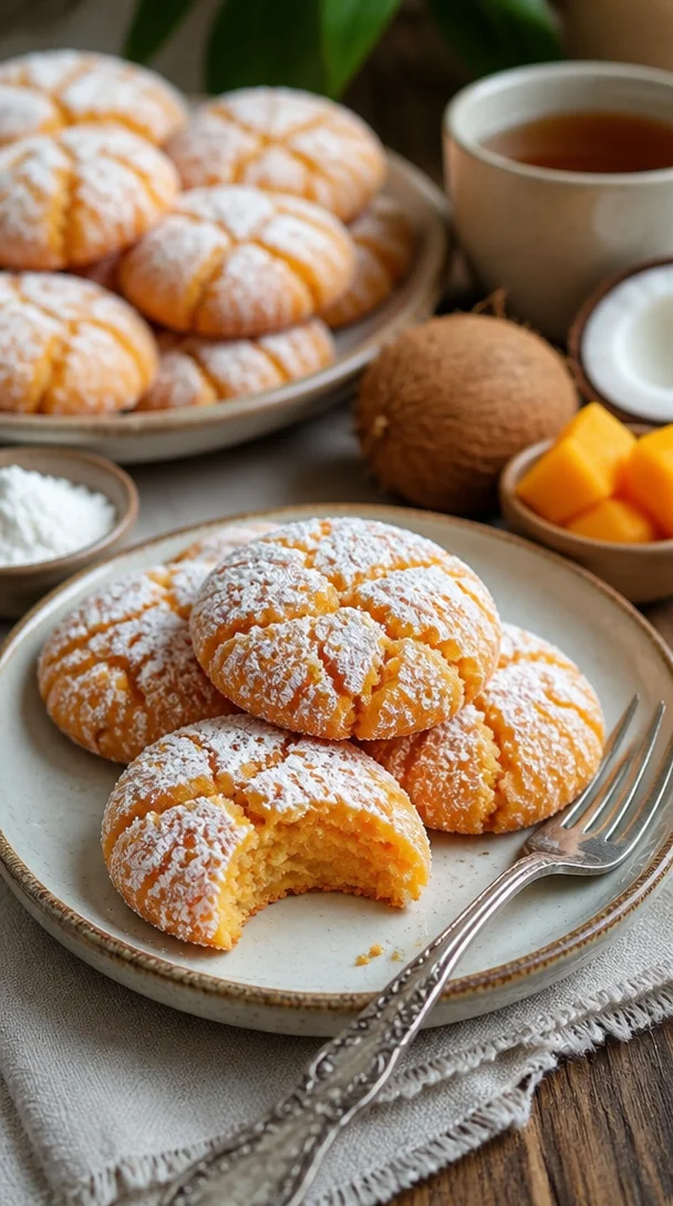 Thailändische Eis-Tee-Kekse mit einer köstlichen Mochi-Füllung