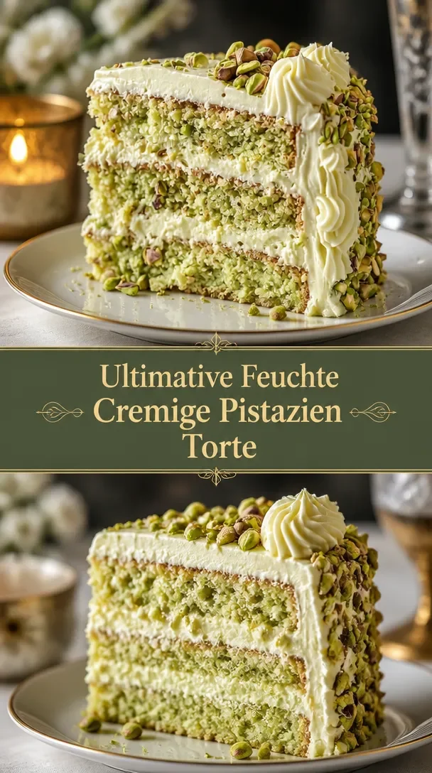 Feuchter cremiger Pistazienkuchen nach ultimativen Rezept