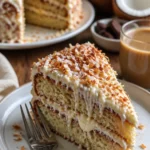 Ultimatives weißes deutsches Schokoladenkuchen-Rezept mit Käsekuchenwirbel