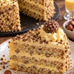 Nuss-Eierlikör-Torte mit schokoladiger Creme und Nüssen