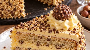 Nuss-Eierlikör-Torte mit schokoladiger Creme und Nüssen