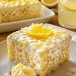 Zitronen Rice Krispy Treats auf einem Teller
