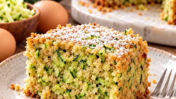 Gesunder Zucchini Kuchen ohne Backen, schnell und lecker zubereitet.