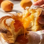 Leckere Aprikosen-Käsekuchen-Cruffins frisch aus der Bäckerei