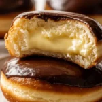 Boston Cream Donuts - weich gefüllt mit Vanillecreme und überzogen mit Schokolade