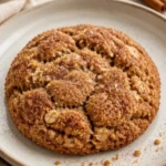 Braune Zucker-Haferflocken-Krümelplätzchen auf einem Teller