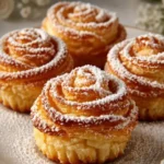 Leckere Churro Cruffins, frisch gebacken mit Zimt und Zucker.