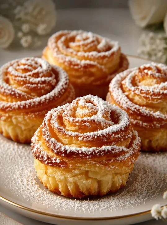 Leckere Churro Cruffins, frisch gebacken mit Zimt und Zucker.