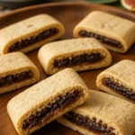 Hausgemachte Feigen Newtons frisch gebacken auf einem Teller