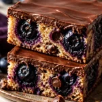 Heidelbeer-Schokoladenriegel als einfaches No-Bake-Dessert