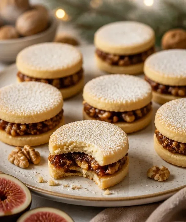 Irresistible Christmas cookies with figs and walnuts for festive celebrations