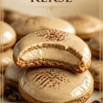 Leckere Kaffee-Käsekuchen-Kekse auf einem Teller serviert