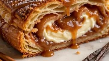 Dänische Gebäckstücke mit Karamell-Apfelbutter